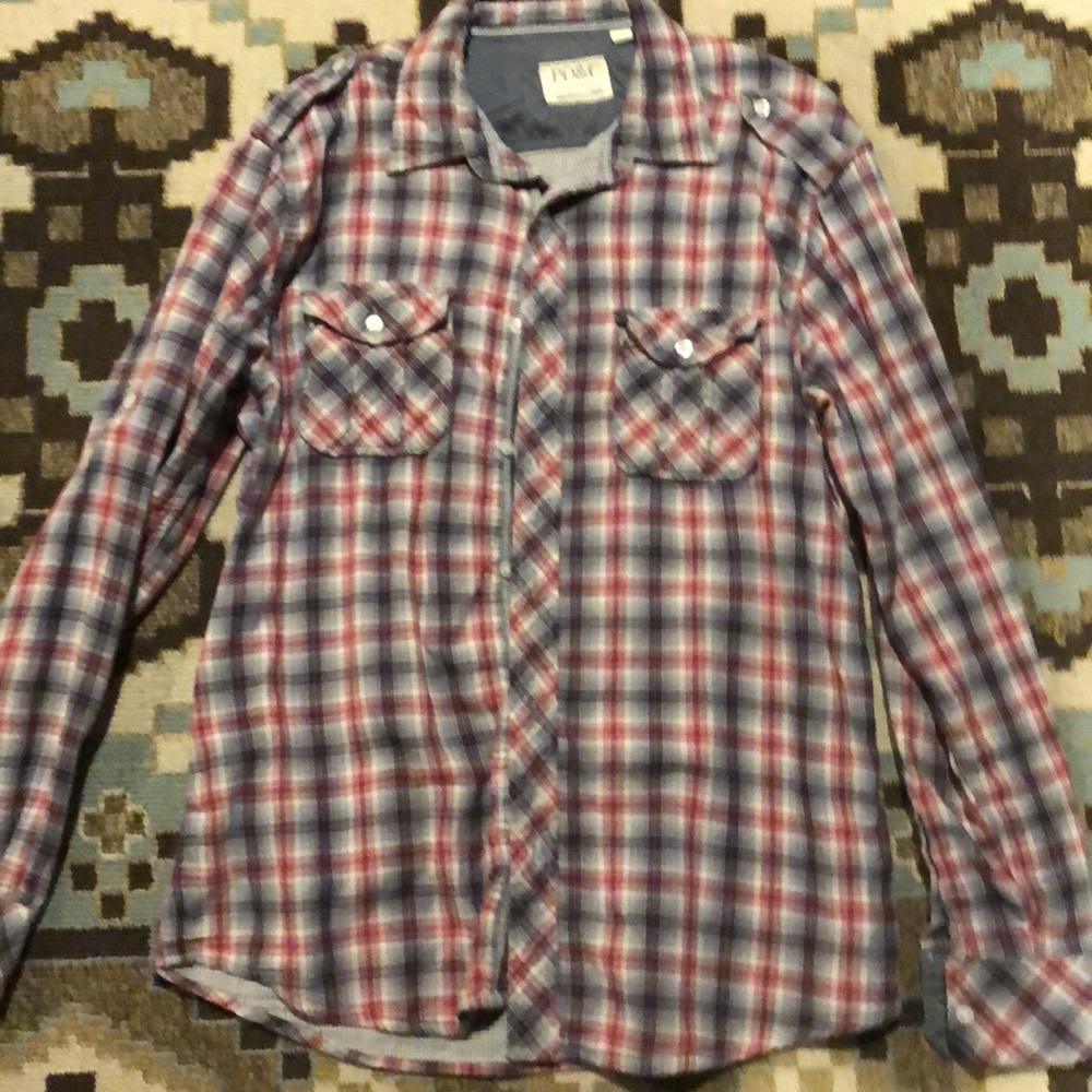 Men’s Long sleeve plaid button up